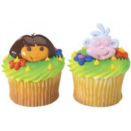 3D Dora & Boots Cupcake Rings 3D Dora & Boots Cupcake Rings