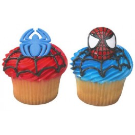 3D Spiderman Cupcake Rings 3D Spiderman Cupcake Rings