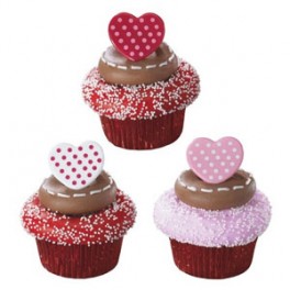 Polka Dot Hearts Cupcake Rings Polka Dot Hearts Cupcake Rings