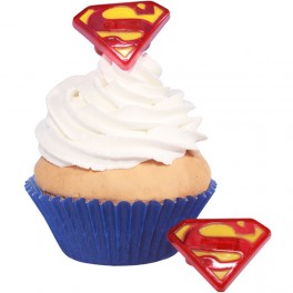 Superman Cupcake Rings Superman Cupcake Rings