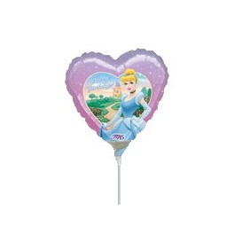 9" Cinderella Happy Birthday Air-Filled Balloon 9" Cinderella Happy Birthday Air-Filled Balloon