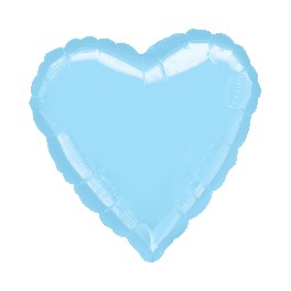 18" Pastel Blue Heart Mylar Balloon 18" Pastel Blue Heart Mylar Balloon