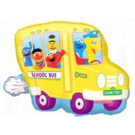 28" Sesame Bus Mylar Balloon 28" Sesame Bus Mylar Balloon