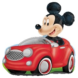 28" Mickey Driving Car Mylar Balloon 28" Mickey Driving Car Mylar Balloon