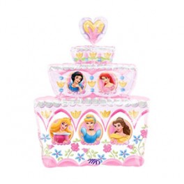 28" Disney Princess Birthday Cake Mylar Balloon 28" Disney Princess Birthday Cake Mylar Balloon