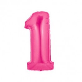 40" Megaloon 1st Pink Mylar Balloon 40" Megaloon 1st Pink Mylar Balloon