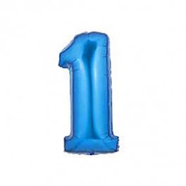 40" Megaloon 1st Blue Mylar Balloon 40" Megaloon 1st Blue Mylar Balloon