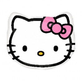 21" Hello Kitty Head Mylar Balloon 21" Hello Kitty Head Mylar Balloon