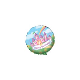 18" Princess Castle Birthday Mylar Balloon 18" Princess Castle Birthday Mylar Balloon