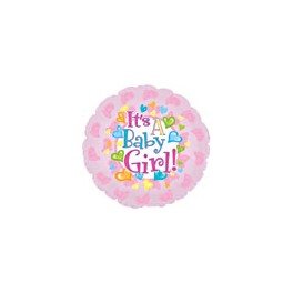 18" Baby Girl Feet Mylar Balloon 18" Baby Girl Feet Mylar Balloon