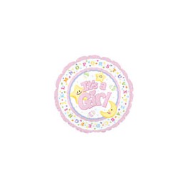 18" Baby Girl Star & Moon Mylar Balloon 18" Baby Girl Star & Moon Mylar Balloon