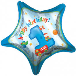 18" Fun At One Boy Mylar Balloon 18" Fun At One Boy Mylar Balloon