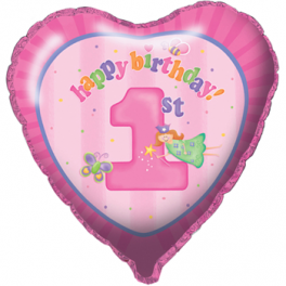 18" Fun At One Girl Mylar Balloon 18" Fun At One Girl Mylar Balloon