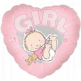 18" It's A Girl Mylar Balloon 18" It's A Girl Mylar Balloon