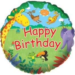 18" Jungle Buddies Mylar Balloon 18" Jungle Buddies Mylar Balloon