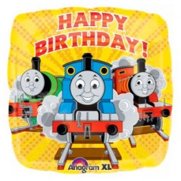 18" SQ Thomas & Friends BD Mylar Balloon 18" SQ Thomas & Friends BD Mylar Balloon