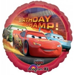 18" Cars Birthday Champ Mylar Balloon 18" Cars Birthday Champ Mylar Balloon