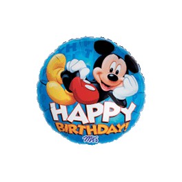 18" Mickey Birthday Mylar Balloon 18" Mickey Birthday Mylar Balloon