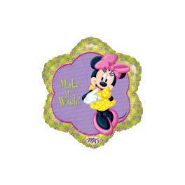 18" Minnie Make A Wish Mylar Balloon 18" Minnie Make A Wish Mylar Balloon