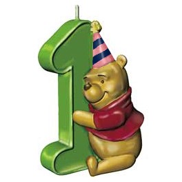 Pooh 1st Birthday Candle Pooh 1st Birthday Candle