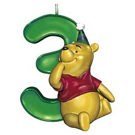 Pooh 3rd Birthday Candle Pooh 3rd Birthday Candle